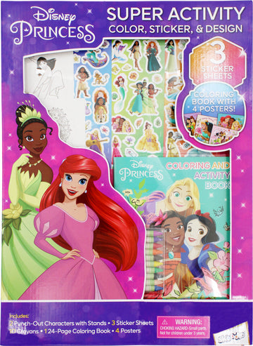 Disney Princess Super Activity Color, Sticker & Design Set