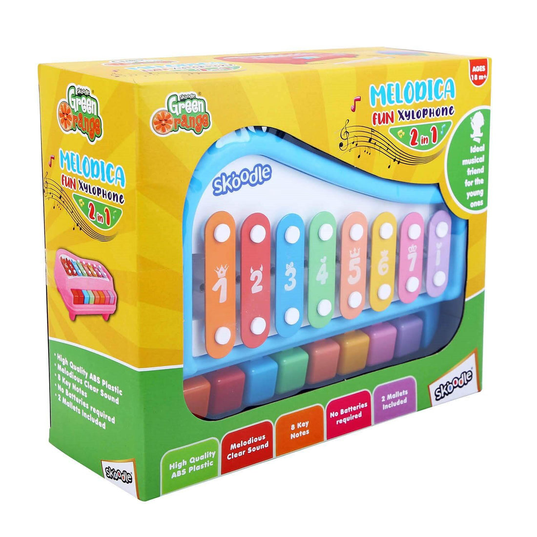 Skoodle Melodica Junior Xylophone 2-in-1 – Blue