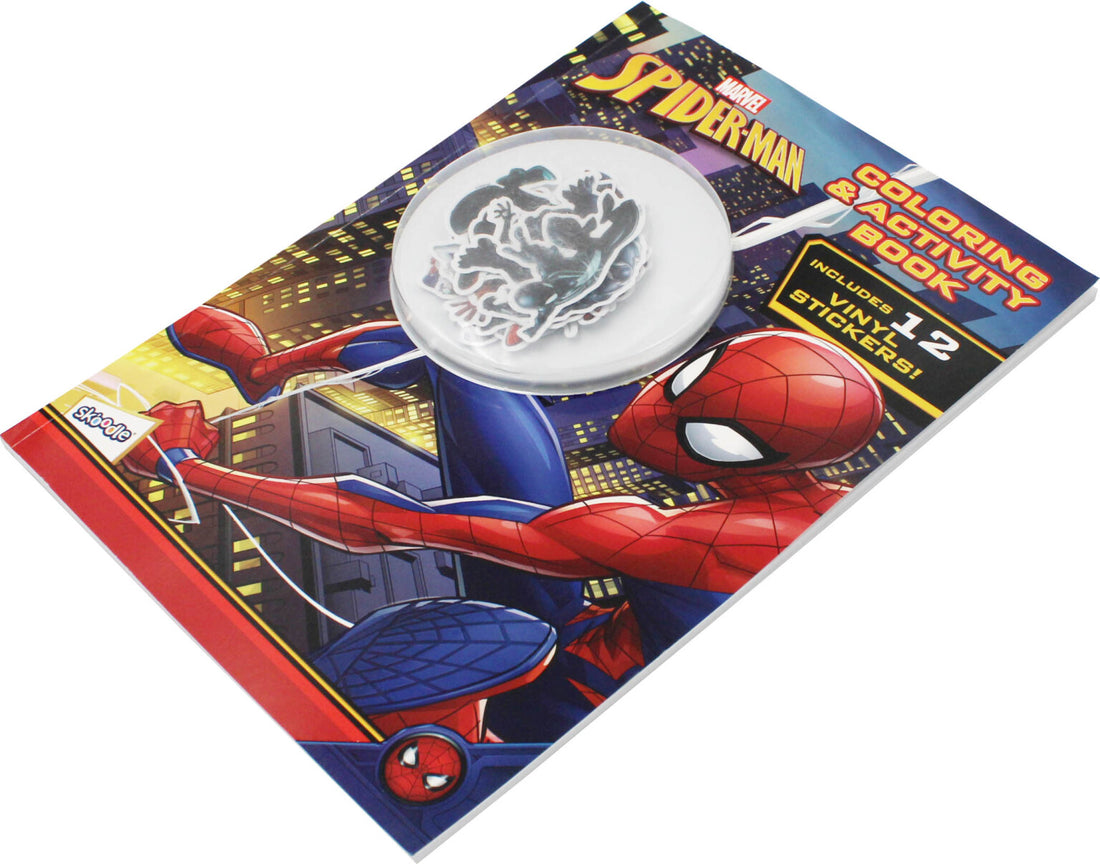 Marvel SpiderMan Coloring & Activity Book with Vinyl Stickers