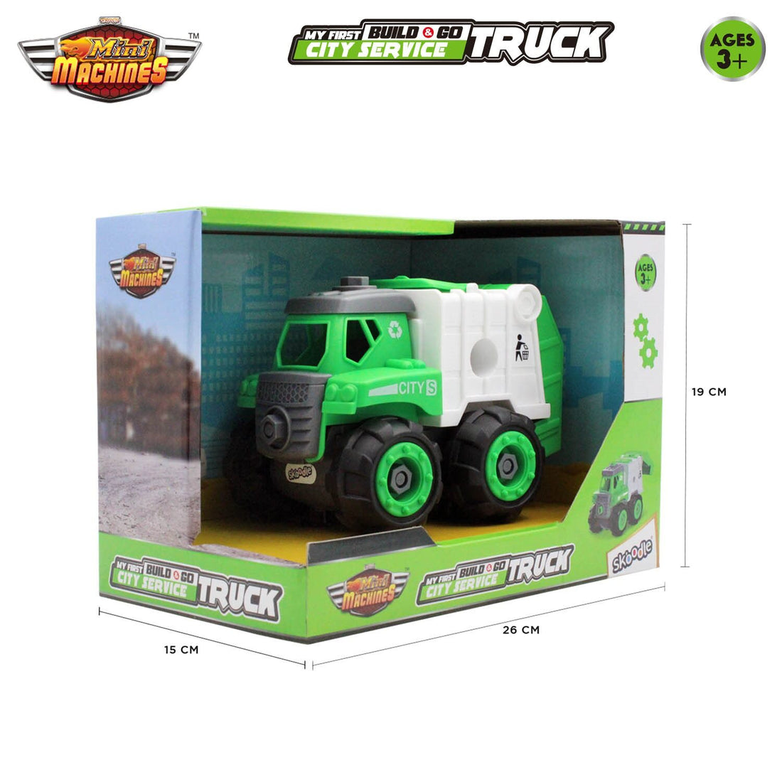 Skoodle Build & Go Garbage Compactor Truck