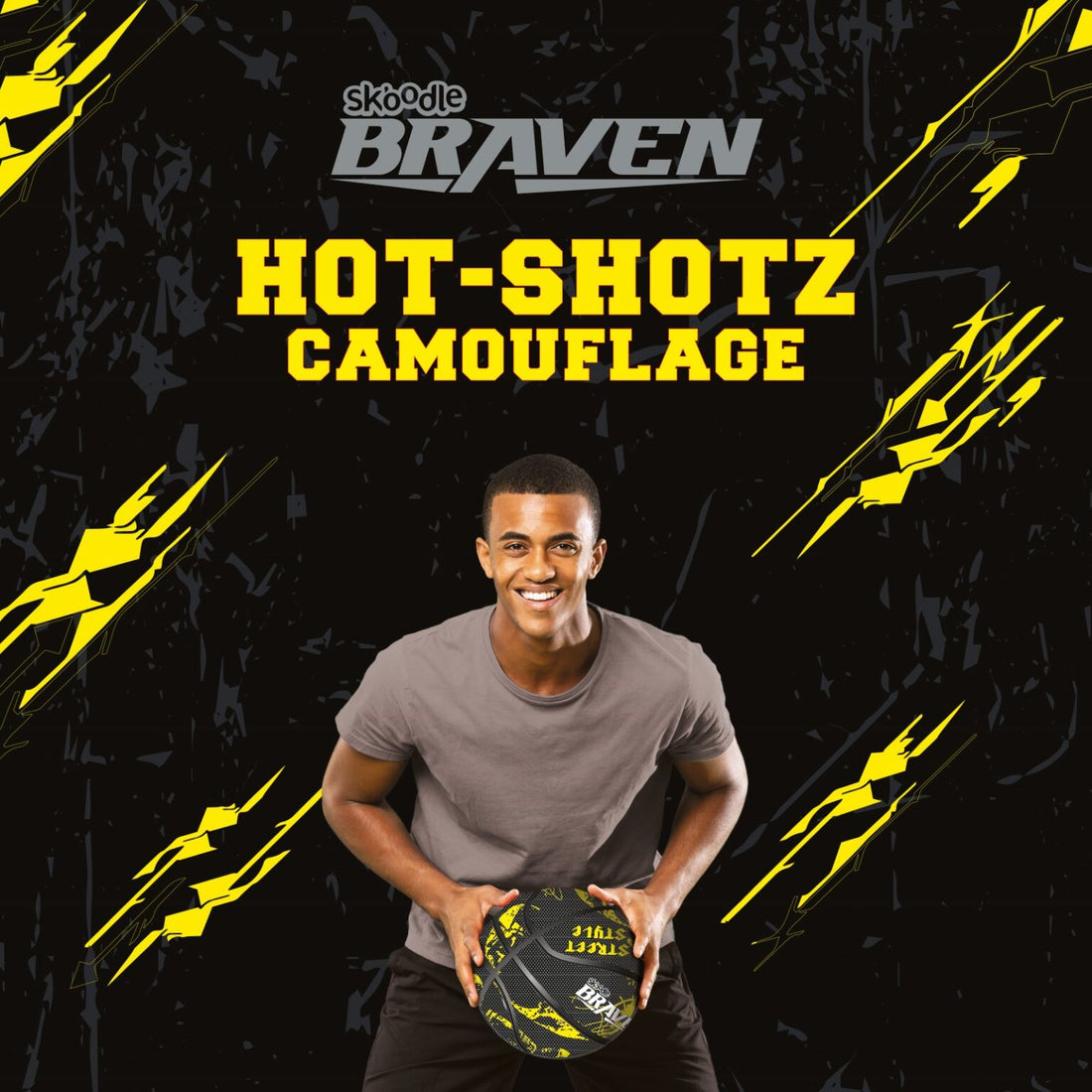 Skoodle Braven Hot-Shotz Camouflage Basketball – Size 5