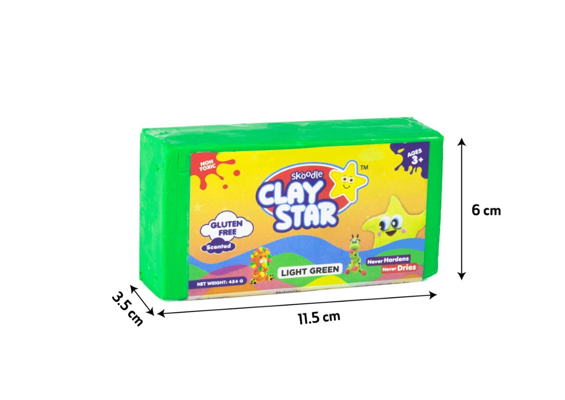 Skoodle Clay Star – 454 gm (Light Green)