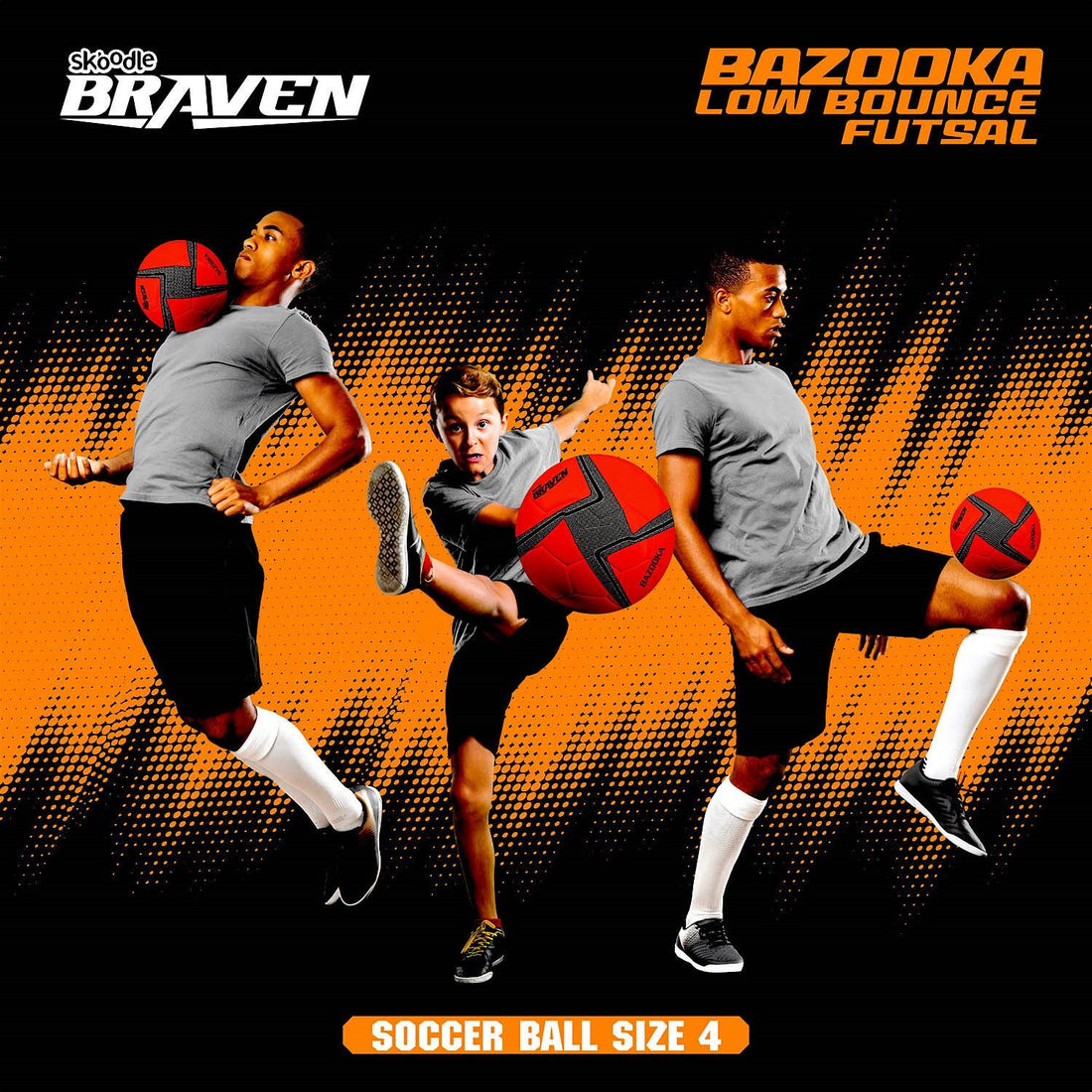 Skoodle Braven Bazooka Low Bounce Futsal Size 4