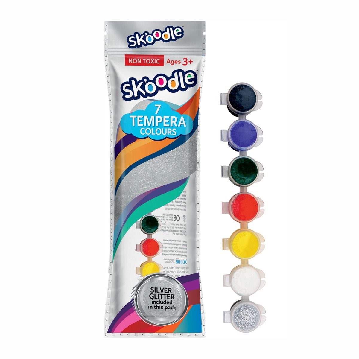 Skoodle Tempera Colours Set Of 7 Different Shades