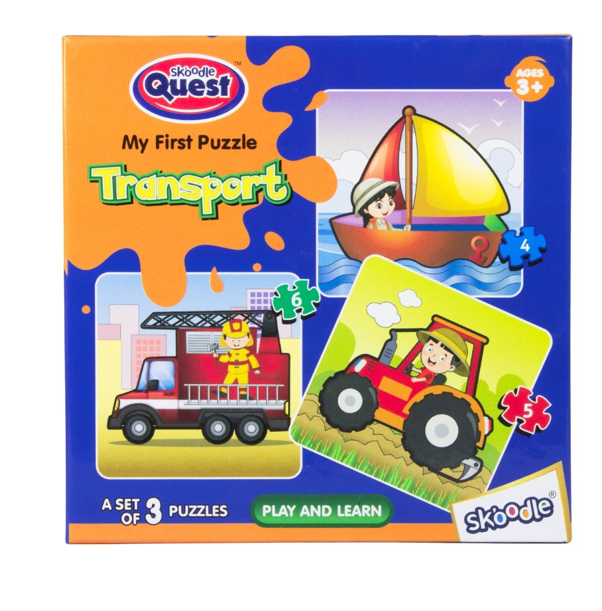 Skoodle My First Puzzle Transport For 3 Old Kids And Above