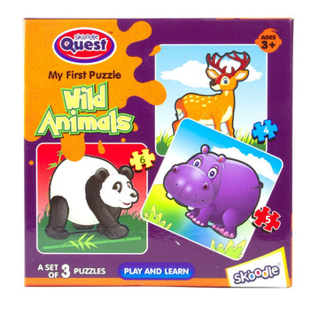 Skoodle My First Puzzle Wild Animals For 3+ Years Kids