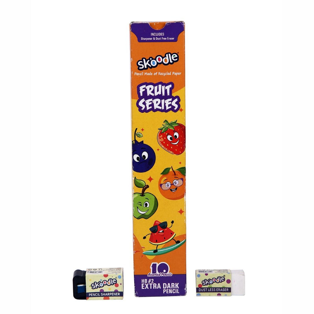 Skoodle Fruit Series Paper Pencil (With Eraser & Sharpner)