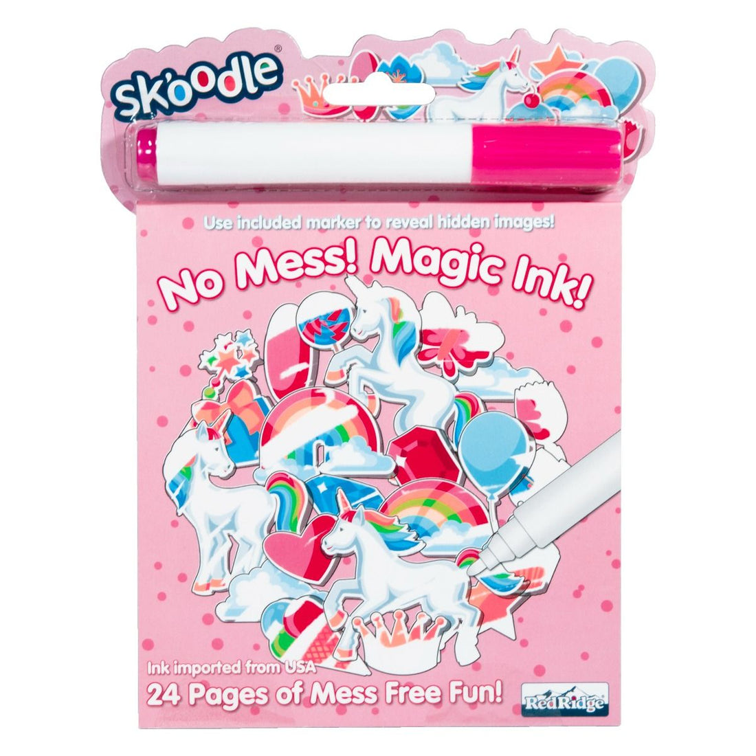 Skoodle Magic Ink Colouring Book, 24 Pages, Includes Magic Ink Marker