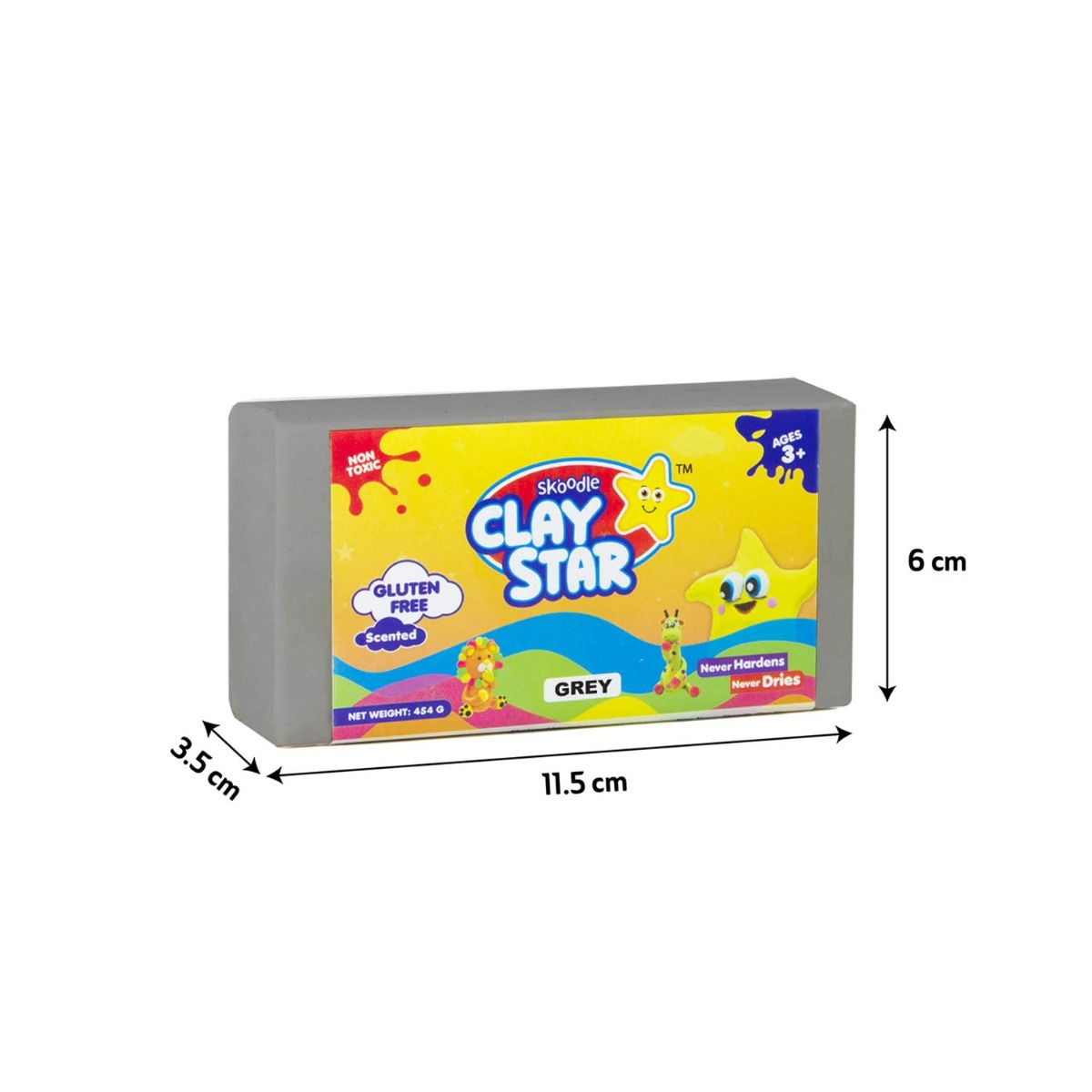 Skoodle Clay Star 454gm Grey Colour
