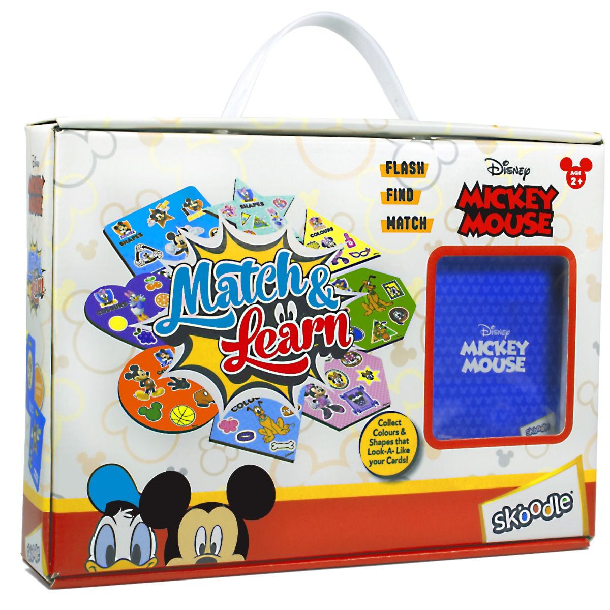 Skoodle Disney Mickey Mouse Match & Learn Educational Brain Booster Game For Memory And Concentration Builder For Kids