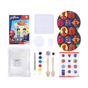 Skoodle Spiderman Creative Kids Art And Craft Kit - Fridge Magnet Making Diy Toy For Ages 8 Years & Above, Fun Kids Activity - Includes Moulds And Paints For Endless Crafting Adventures