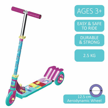 Skoodle Peppa Pig 3 Ws Kick Scooter Pink & Green