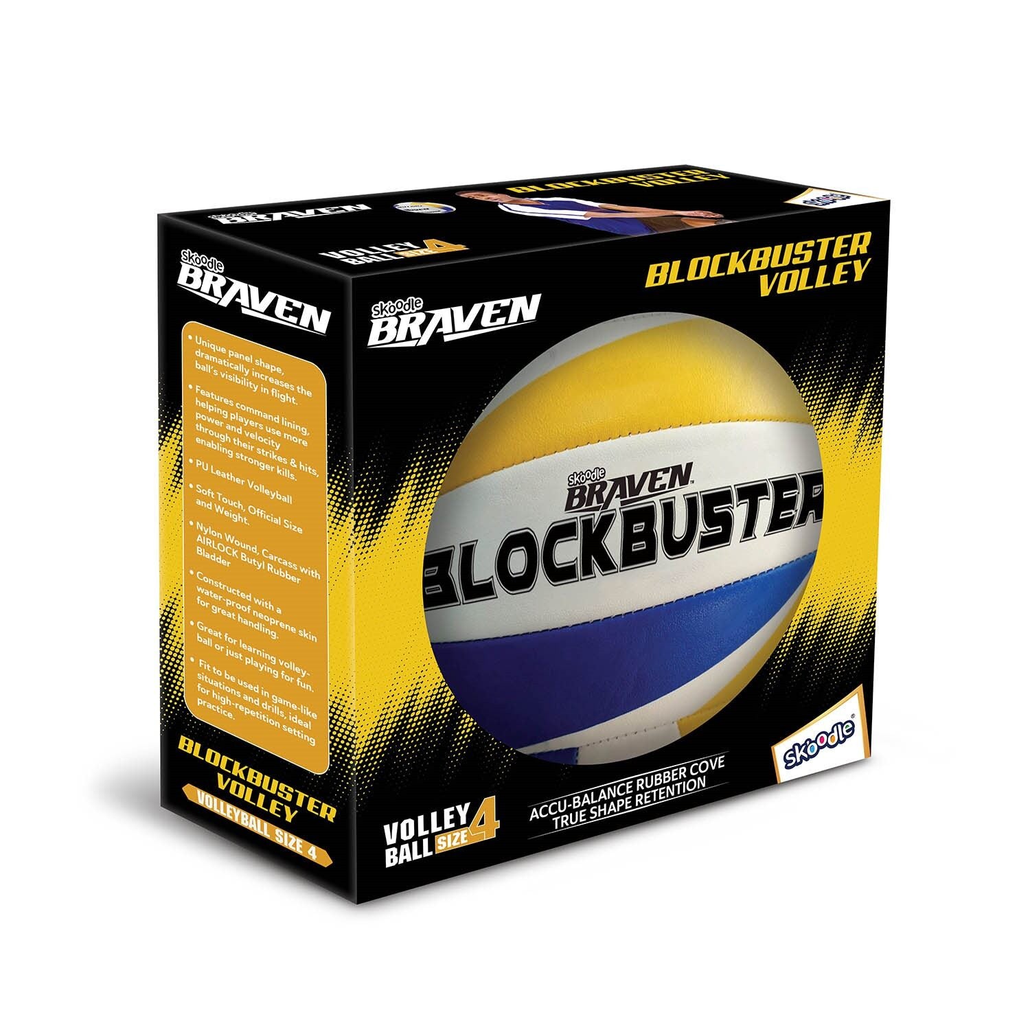 Skoodle BRAVEN Blockbuster Volleyball Soft Feel (PU / Machine Stitched)