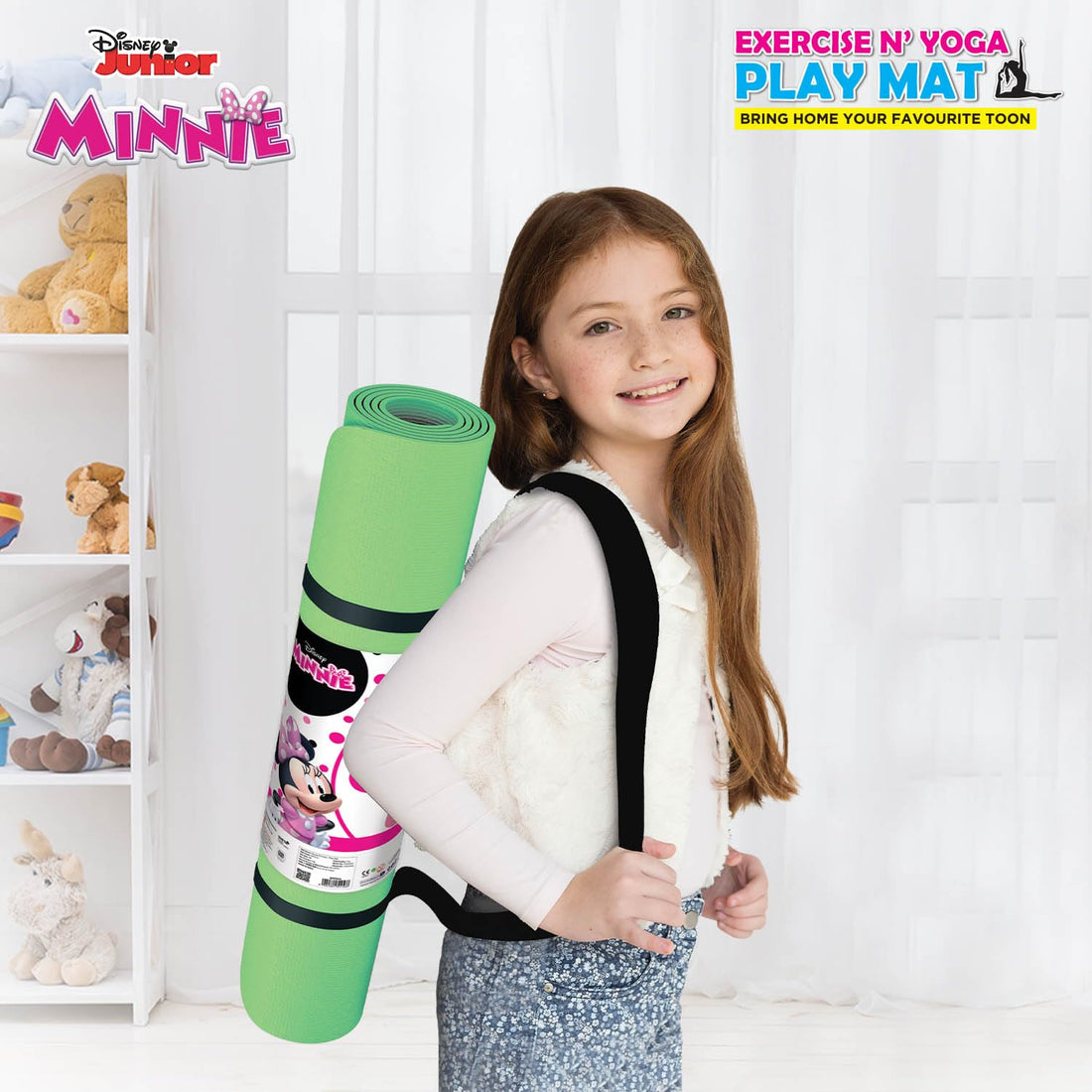 Disney Minnie Kids Yoga & Exercise Mat (22" x 58" x 0.4 cm) – In 2 Assorted Colours