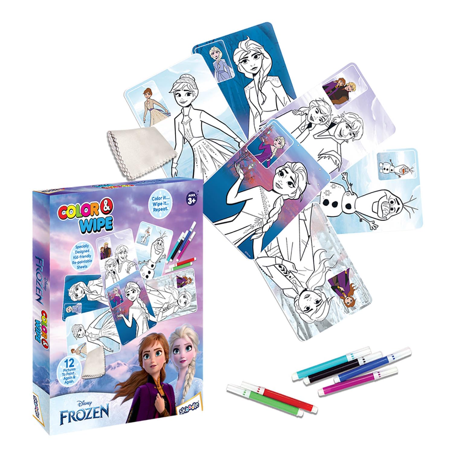 Disney Frozen Colour & Wipe Art Kit