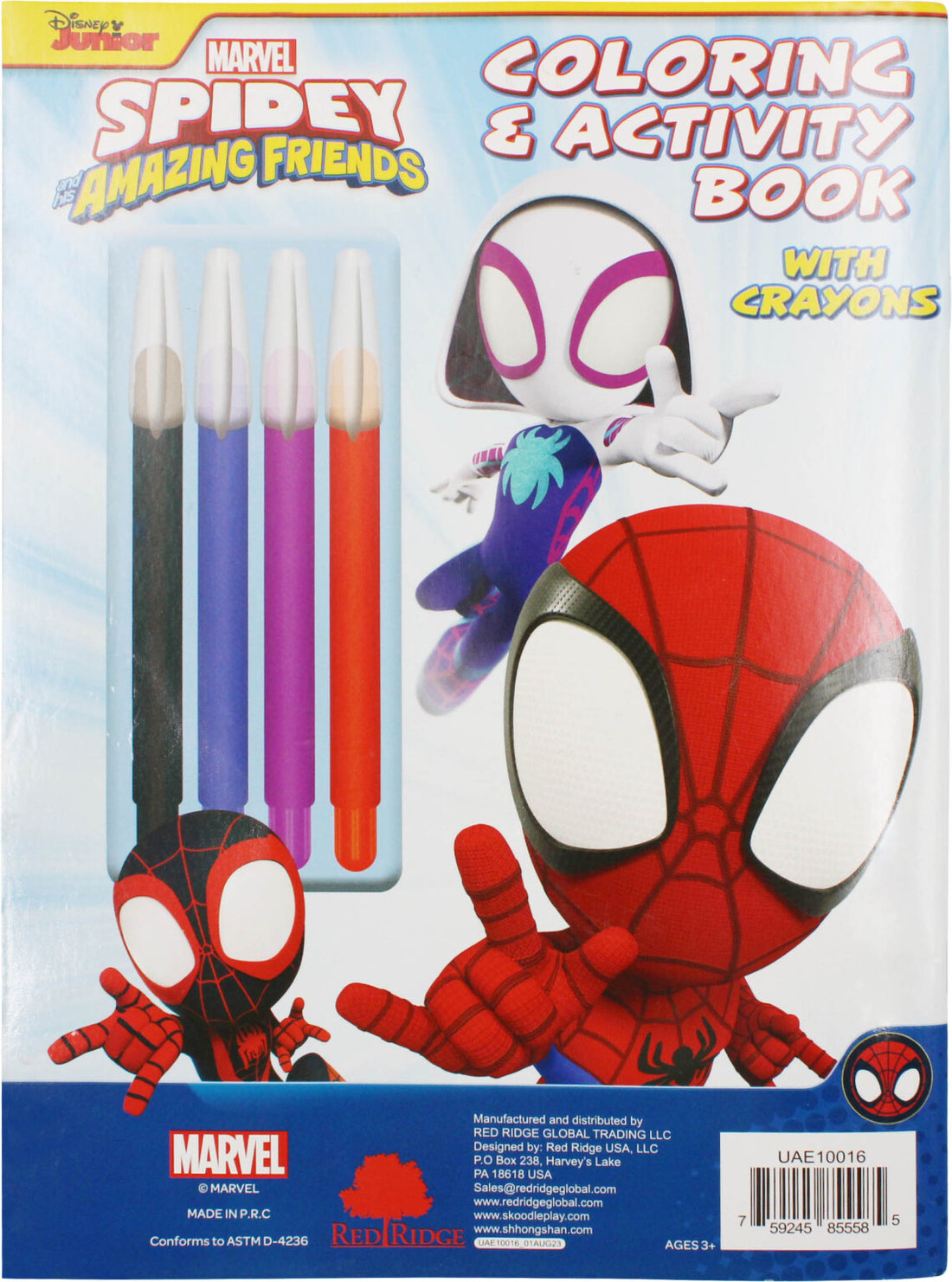 Marvel Spidey Coloring & Activity Book with Twisted Silk Crayons