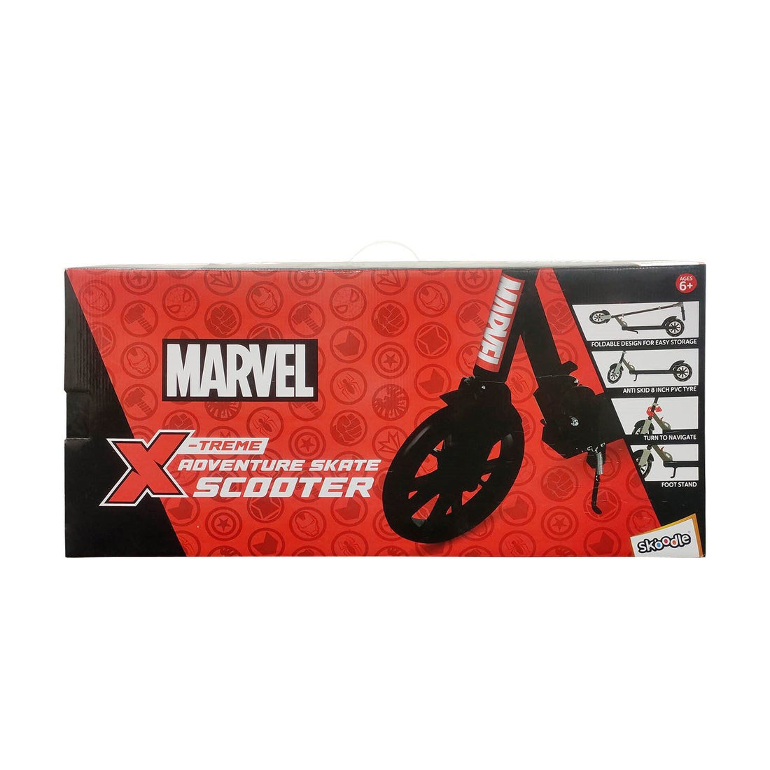 Marvel Spiderman Thwip X-Treme Skate Scooter – Red