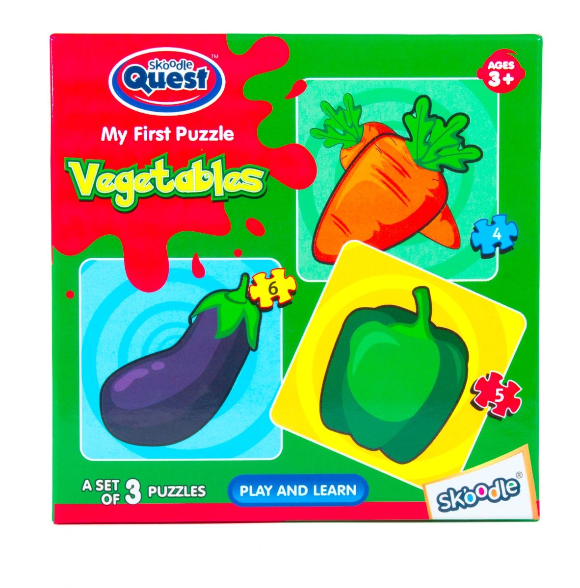 Skoodle My First Puzzle Vegetables For 3+ Years Kids