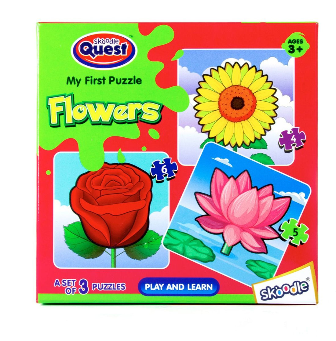 Skoodle My First Puzzle Flowers For 3+ Years Kids