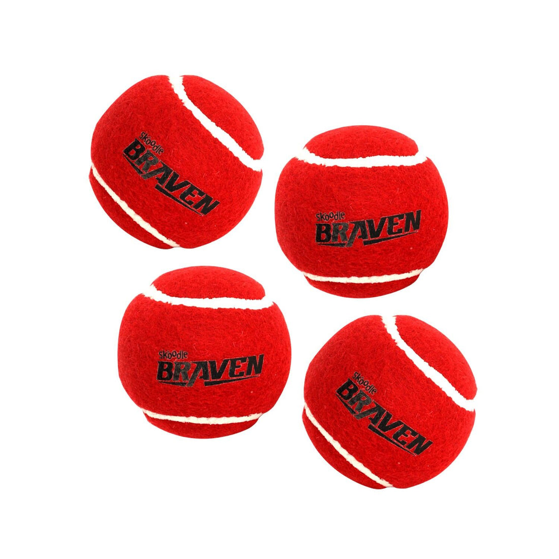 Skoodle Braven Tennis4 Cricket Hard & Tuf Ball (Set of 4)