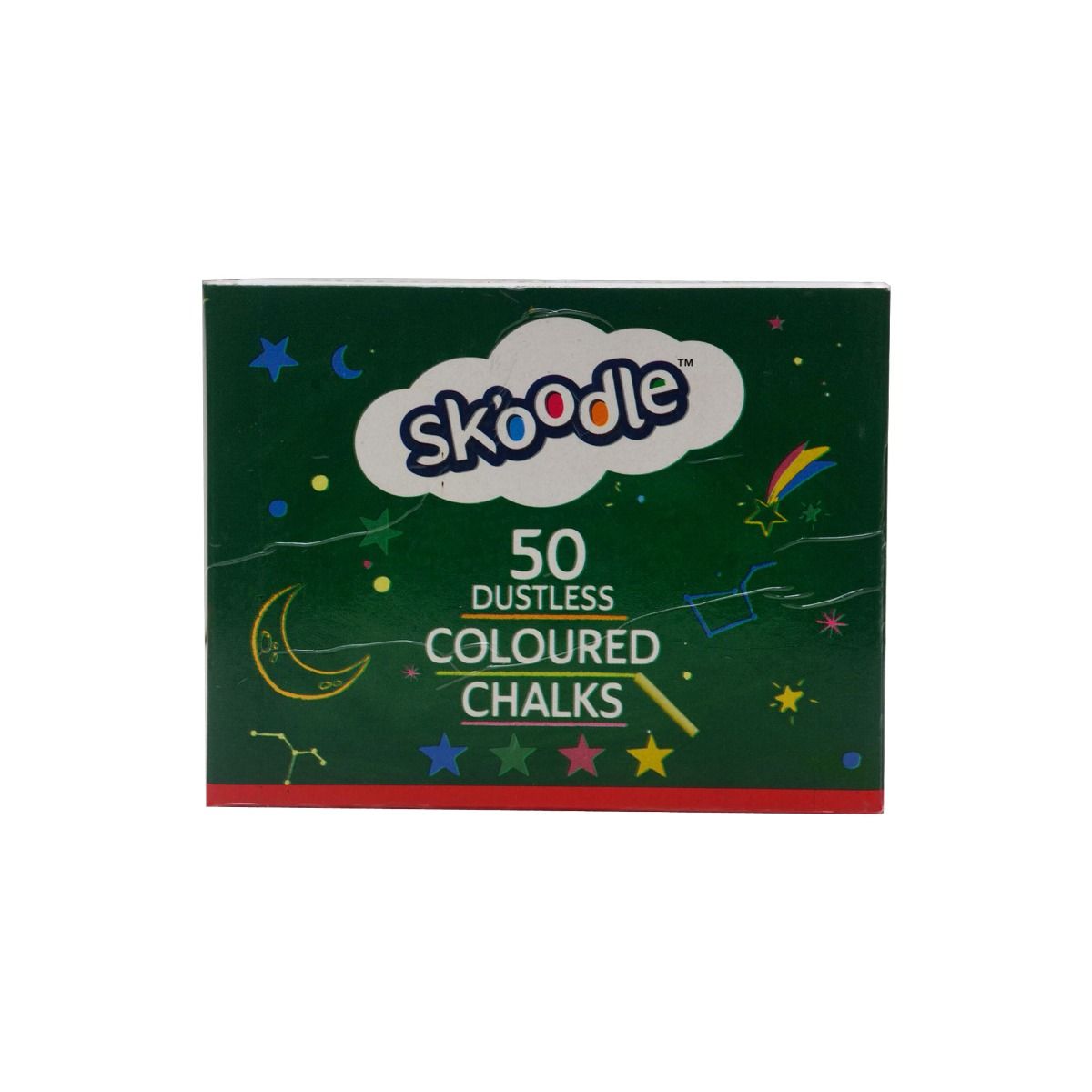 Skoodle 50 Coloured Dustless Chalks