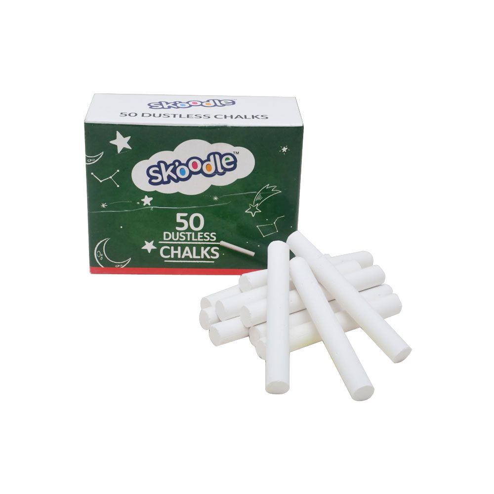 Skoodle 50 White Dustless Chalks