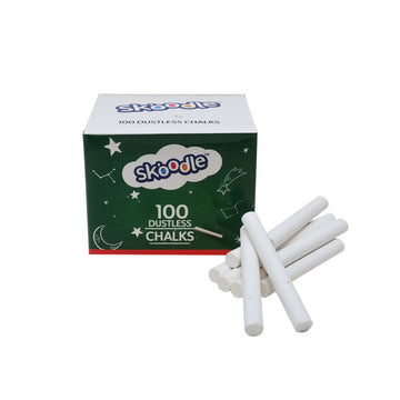 Skoodle 100 White Dustless Chalks