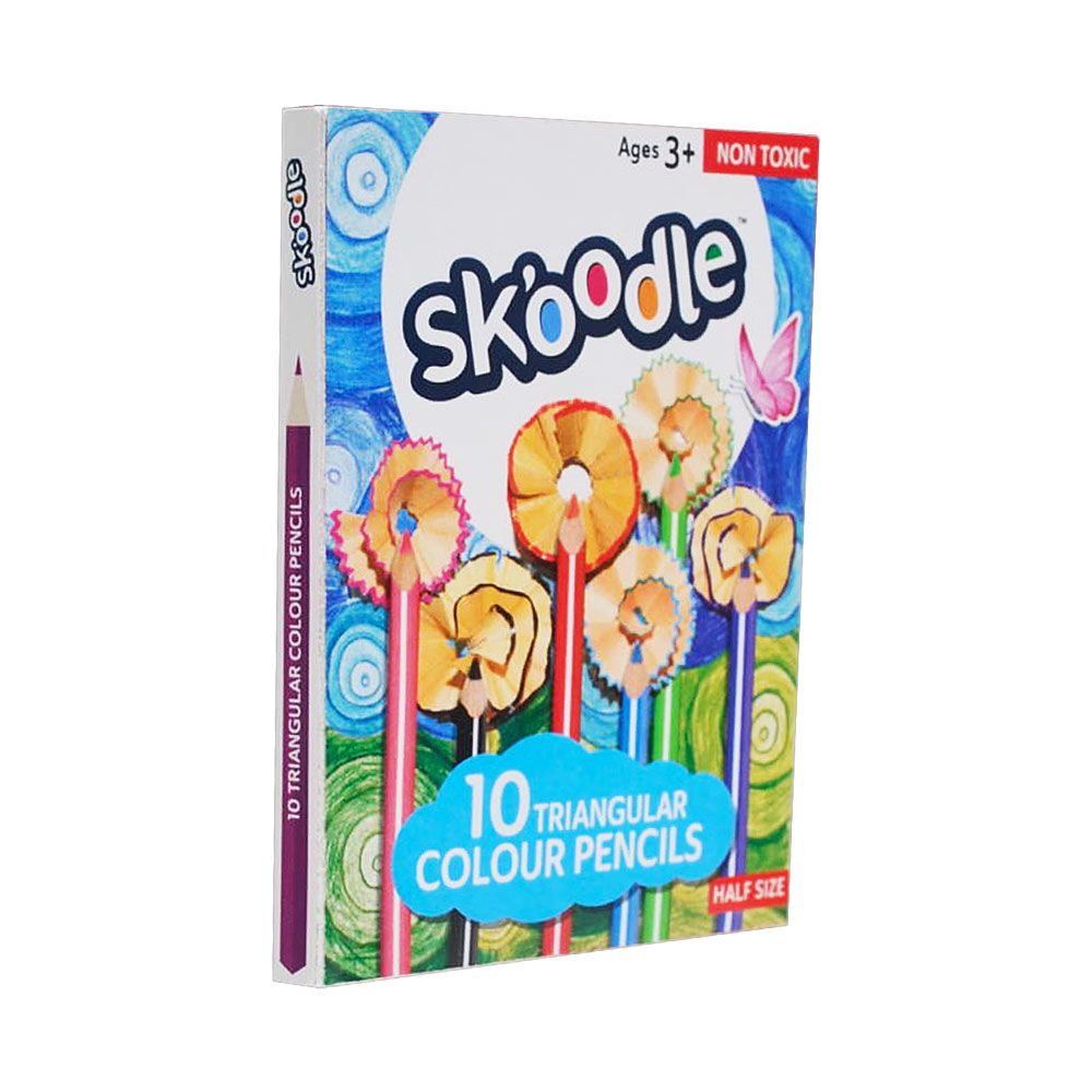 Skoodle 10 Triangular Mini Colour Pencils