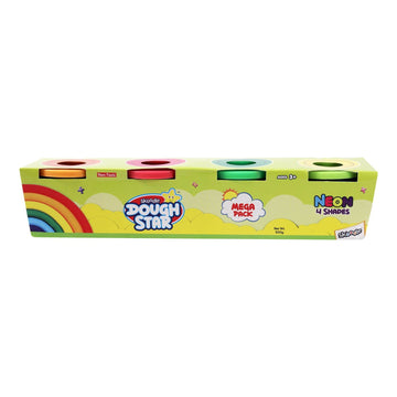 Skoodle Dough Star Mega 125 Gm - Pack Of Neon
