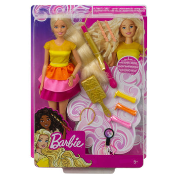 Barbie Ultimate Curls Doll And Playset - Skoodle
