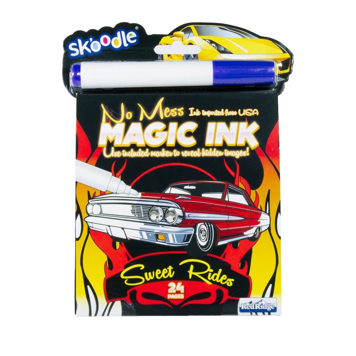 Skoodle Magic Ink Colouring Book, 24 Pages, Includes Magic Ink Marker - 2