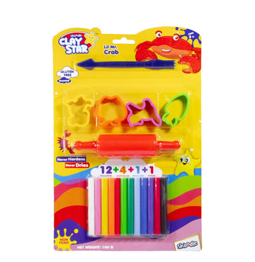Skoodle Clay Star Scented Clay Pack, 100 Gms With 4 Moulds, 1 Roller & 1 Tool Â€“ Lil Mr. Crab
