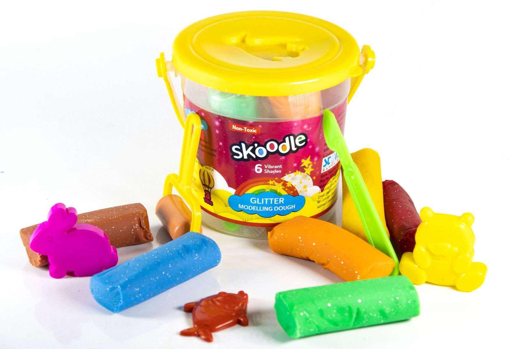Skoodle Modelling Glitter Dough Set (25gm X 6 Shades)