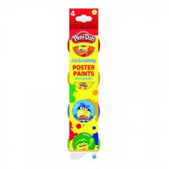 PLAYDOH 4 PACK POSTER PAINT WITH BRUSH