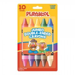 PLAYSKOOL 5 COUNT JUMBO CRAYONS DOUBLE ENDED 