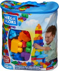 MEGA BLOKS BIG BUILDING BAG (80 PCS) - CLASSIC