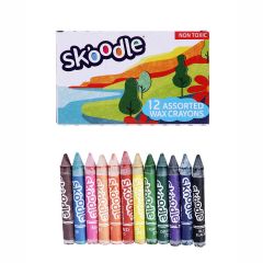 Skoodle 12 Colorful Wax Crayons