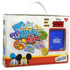 SKOODLE Disney Mickey Mouse Match & Learn Educational Brain Booster Game for Memory and Concentration Builder for Kids