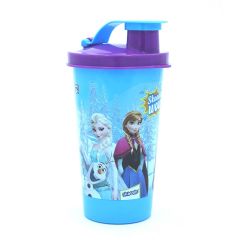 Skoodle Disney Frozen Tumbler Sipper Cup, Cute Water Bottle with Lid, Food Grade Plastic, Leak Proof, BPA Free, 300 ml with Surprise gift inside.