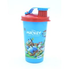 Skoodle Disney Mickey Tumbler Sipper Cup, Cute Water Bottle with Lid, Food Grade Plastic, Leak Proof, BPA Free, 300 ml with Surprise gift inside.