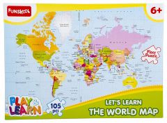 Funskool-Play & Learn World Map Puzzles
