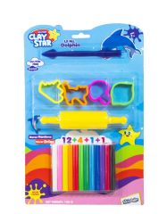 Skoodle Clay Star Scented Clay Pack, 100 gms with 4 Moulds, 1 roller & 1 Tool – Lil Ms. Dolphin 
