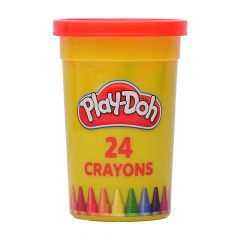 PLAYDOH 24 COUNT CRAYONS IN A TUB
